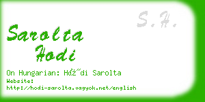 sarolta hodi business card